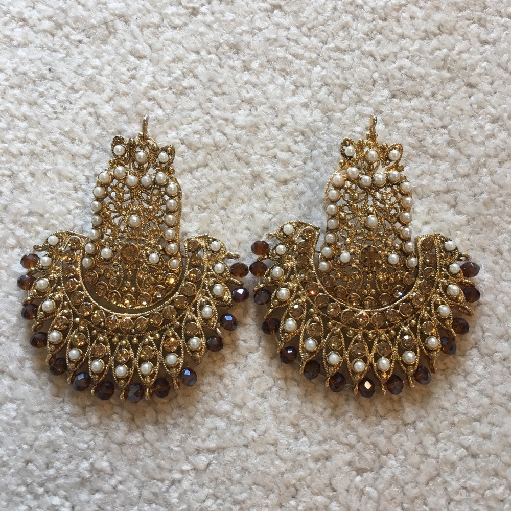 Heavy Pakistani indian earrings.